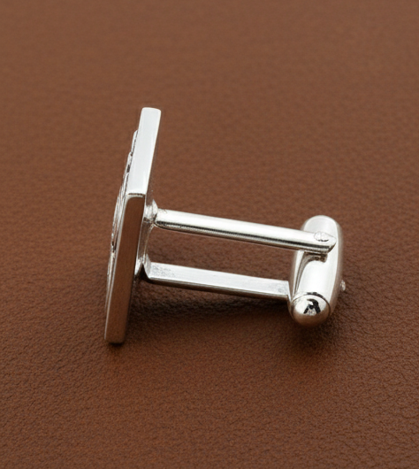 Handmade 925 Sterling Silver Square Cuff Links for Mens