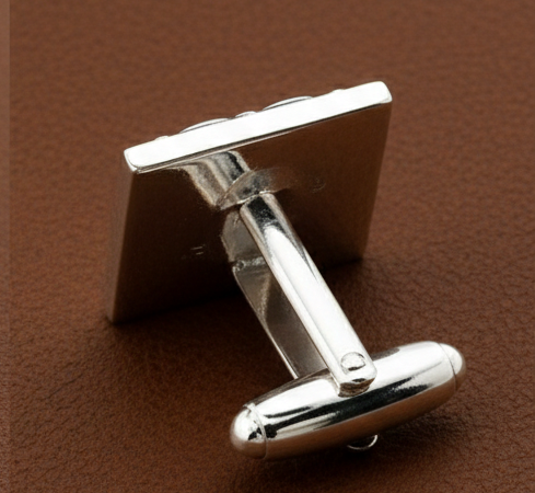 Handmade 925 Sterling Silver Square Cuff Links for Mens