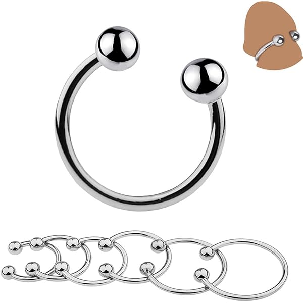 Adjustable 925 Silver Cock Glans Ring for Man , Perfect Pleasure Gift for him , Frenulum Heavy Cock Rings  worn below the head of the penis