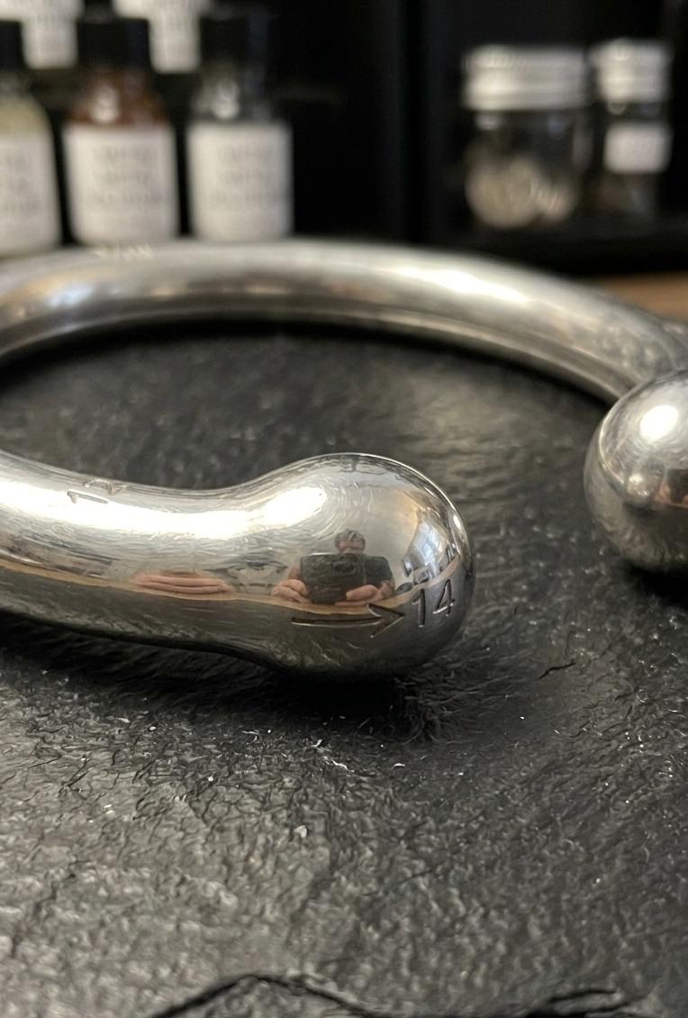 Adjustable 925 Sterling Silver Heavy Cock Glans Ring for Men