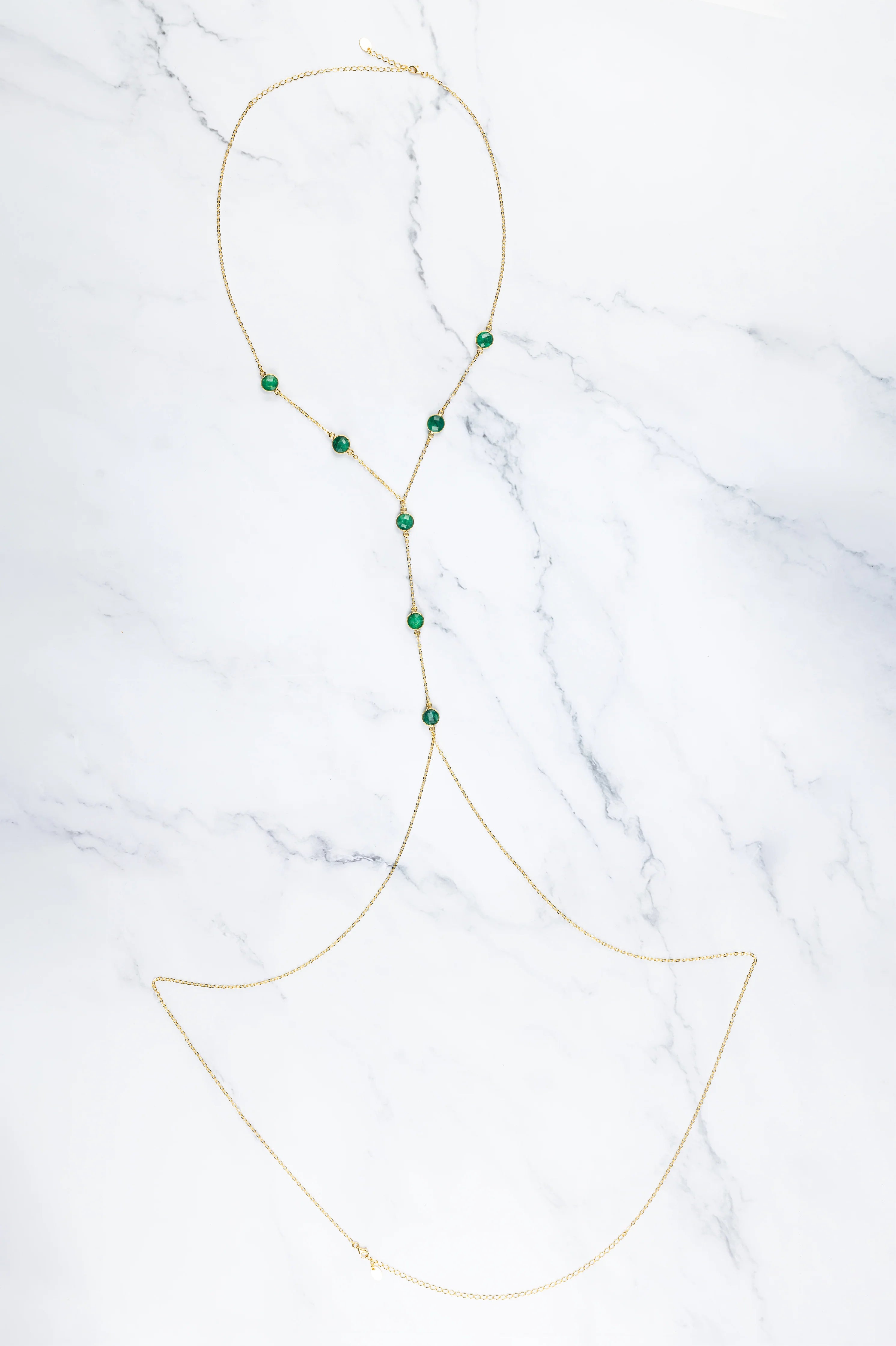 Labradorite body chain in 925 sterling silver, elegant beach body jewelry for women