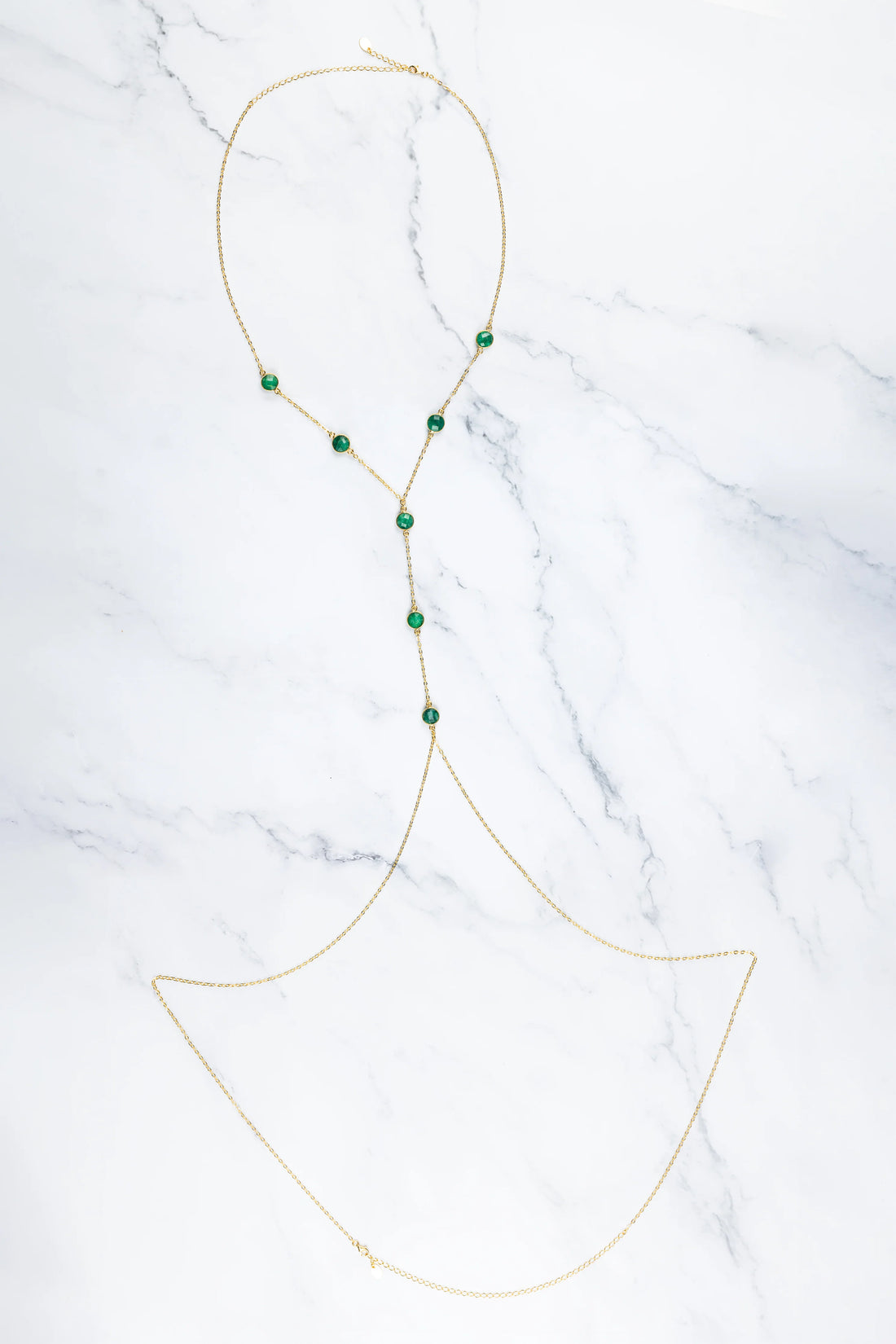Labradorite body chain in 925 sterling silver, elegant beach body jewelry for women
