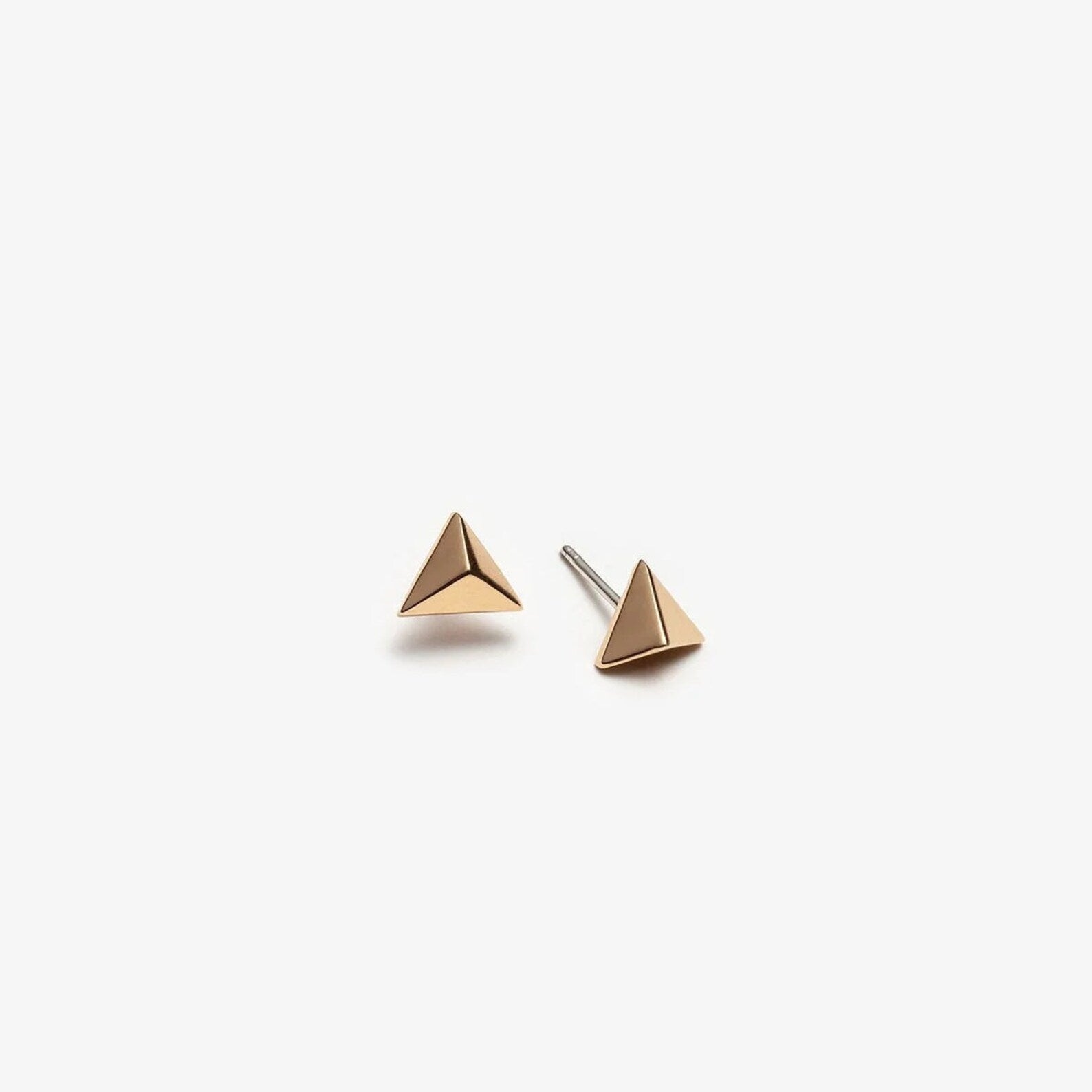 925 Silver Triangle Mens Stud Earring