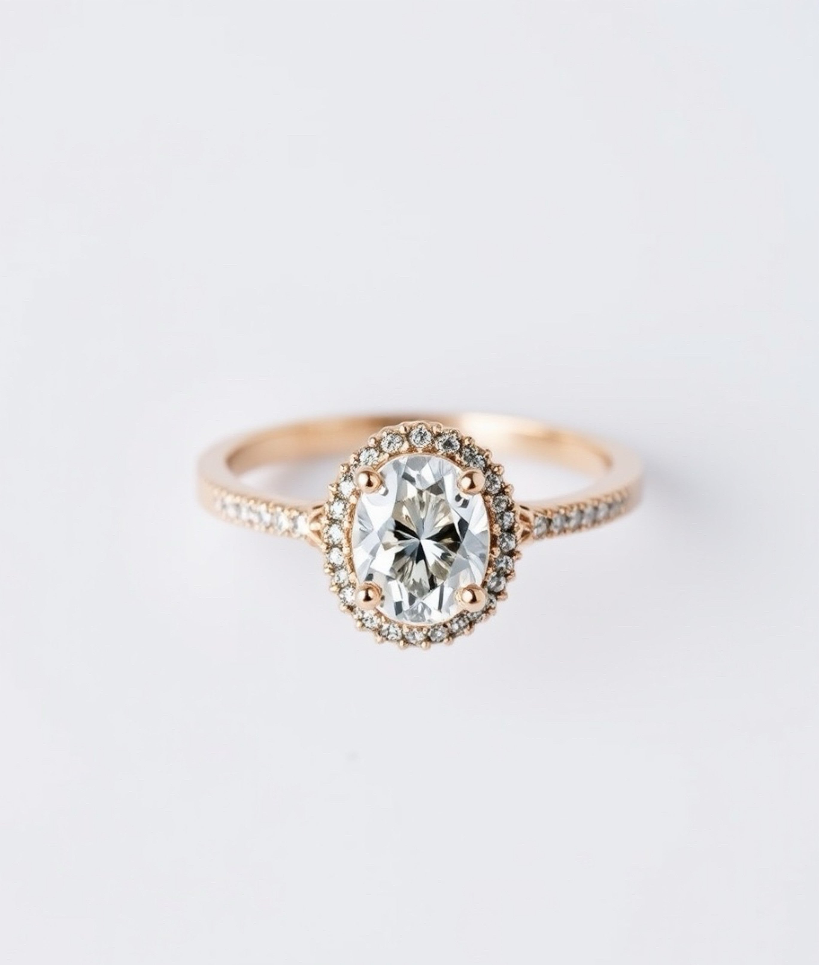 Gold Oval Diamond Wedding Bands in 925 Sterling Silver | Proposal & Wedding Rings