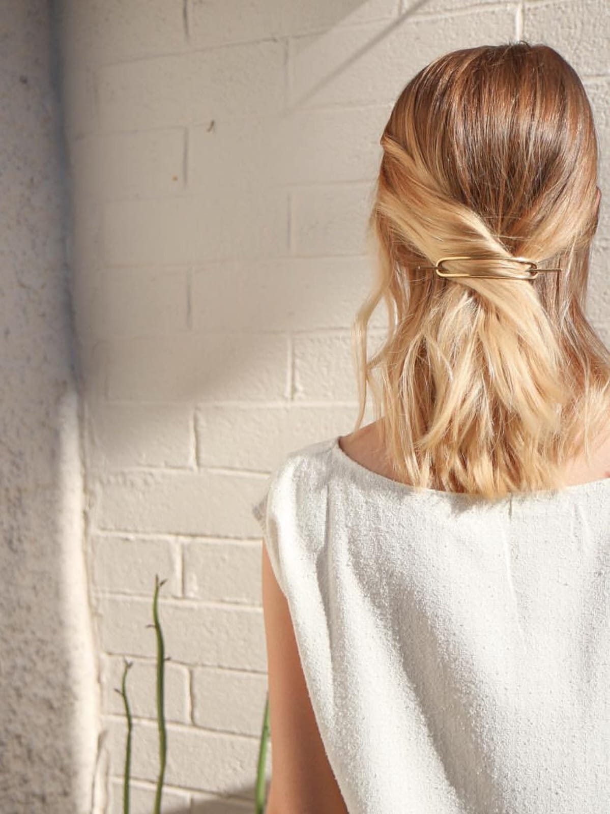 Oval Hair Stick Barrette 925 Silver Hair Jewelry for Women