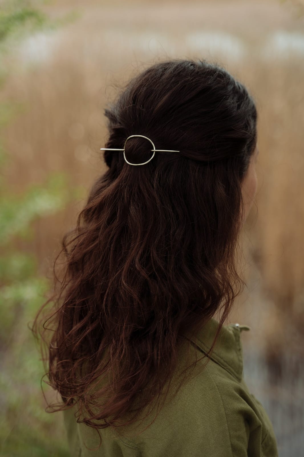 Minimalist 925 Sterling Silver Hair Stick | Handmade Silver Hair Barrette for Women | Elegant Hair Jewelry | Unique Gift for Her