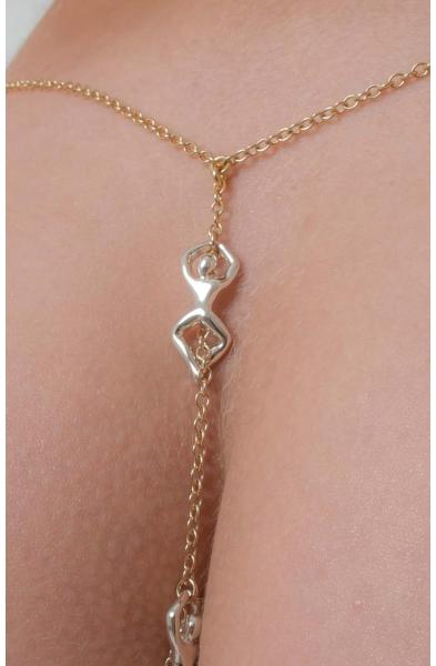 Climbing Man Waist Chain Adjustable 925 Sterling Silver Beach Belly Chain, Gold Belly Jewelry, Honeymoon Gifts for Wife, Dainty Couple Gifts