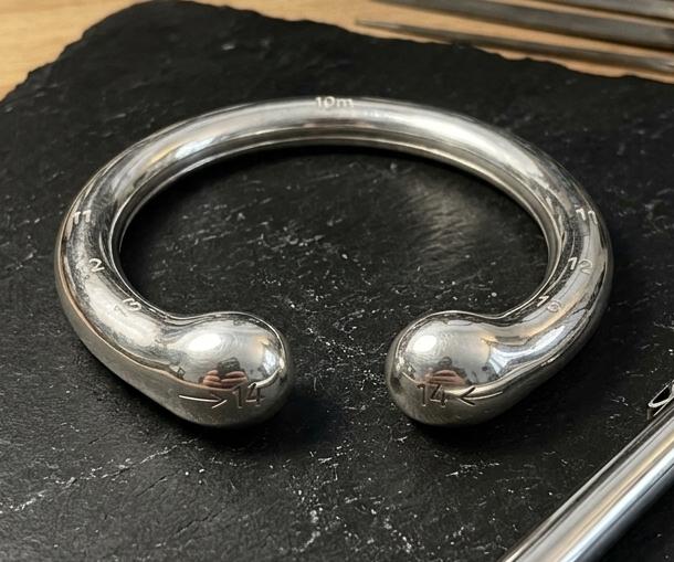 Adjustable 925 Sterling Silver Heavy Cock Glans Ring for Men