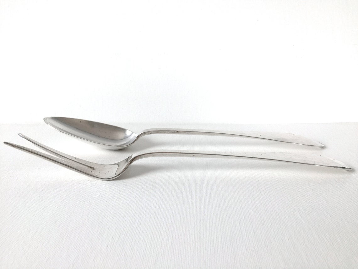 999 Pure Silver Fully Hammered Spoon and Fork Luxury Kitchen Accessories