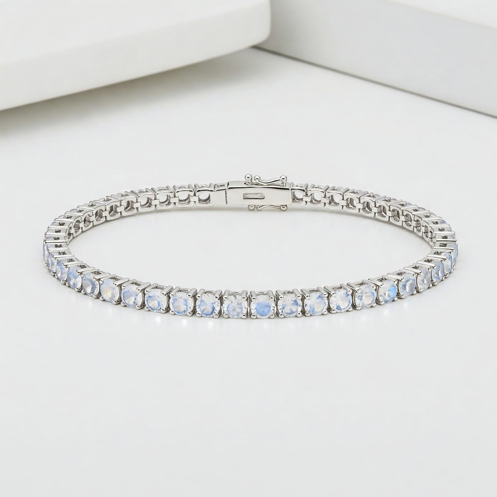 Sophia Mondstein Armband – 4mm Tennisarmband aus 925er Sterlingsilber für Damen