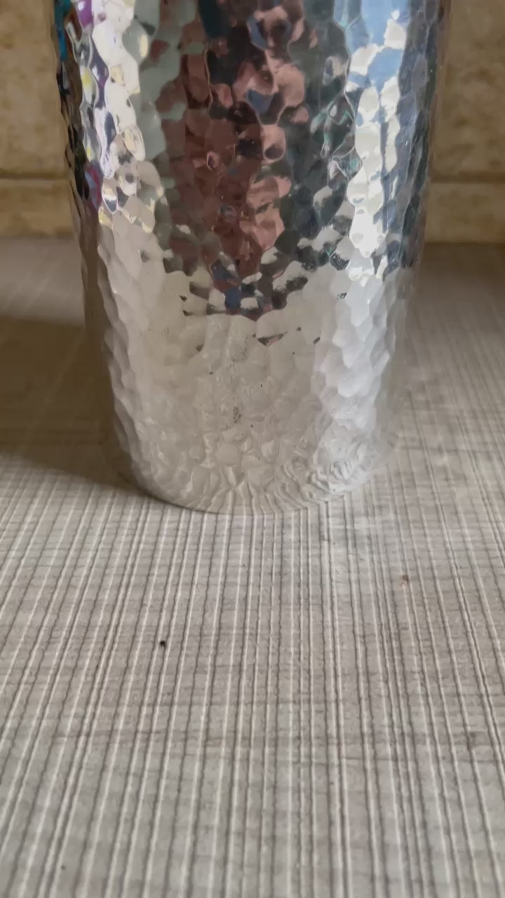 Fully Hammered Pure 999 Silver Water Bottle 1000 ml