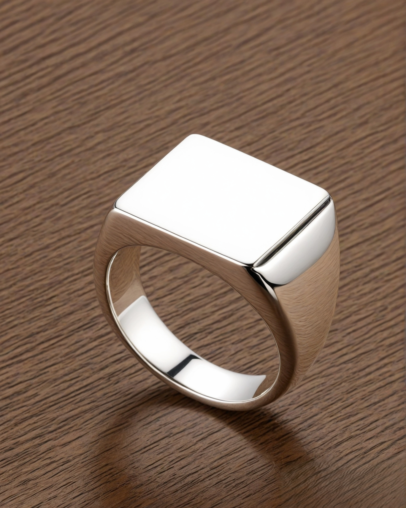 925 silver square signet ring for men